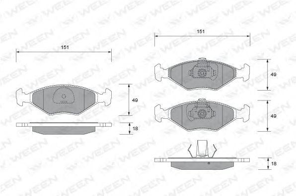 set placute frana,frana disc