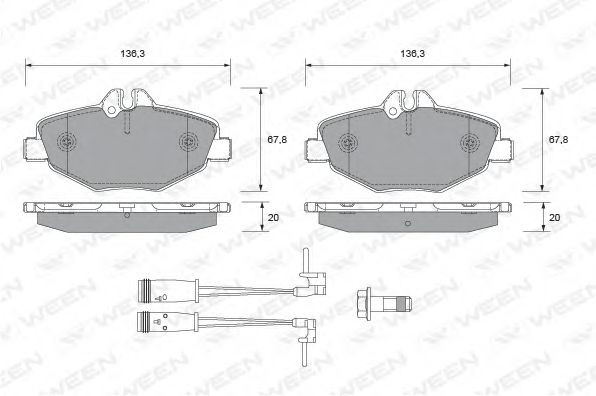 set placute frana,frana disc