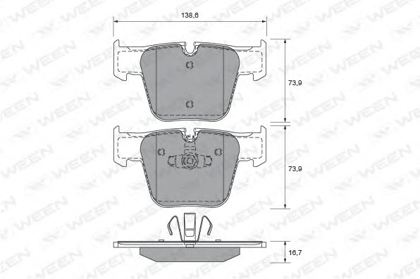 set placute frana,frana disc