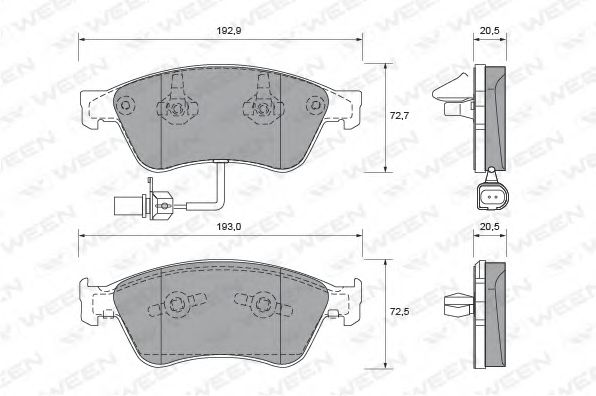 set placute frana,frana disc