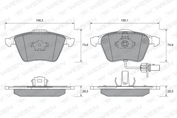 set placute frana,frana disc