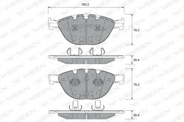 set placute frana,frana disc