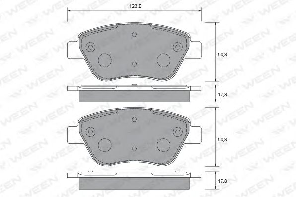 set placute frana,frana disc