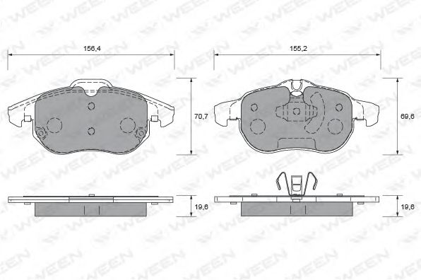 set placute frana,frana disc