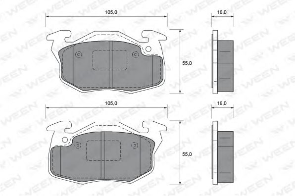 set placute frana,frana disc