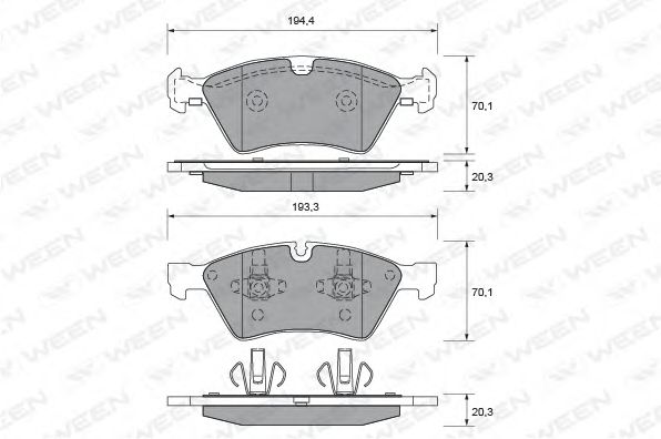 set placute frana,frana disc