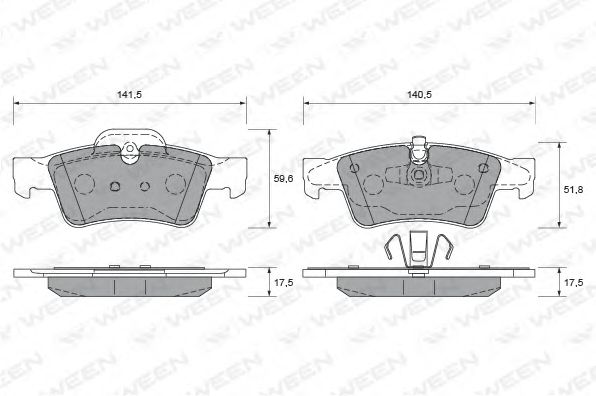 set placute frana,frana disc