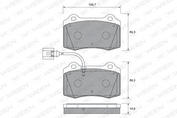 set placute frana,frana disc