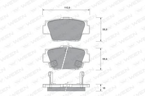 set placute frana,frana disc