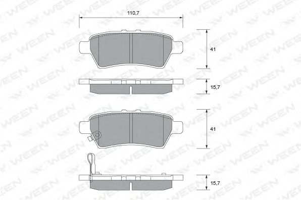 set placute frana,frana disc