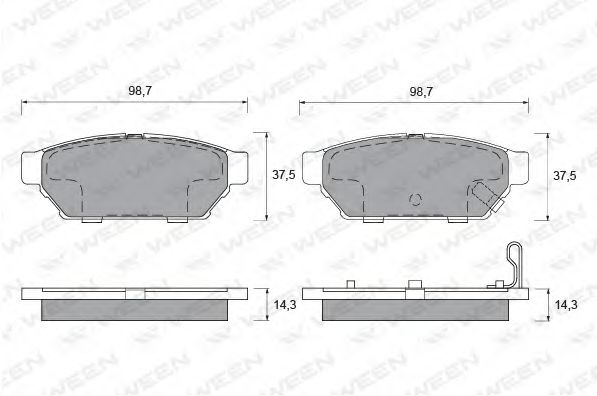 set placute frana,frana disc