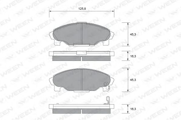 set placute frana,frana disc