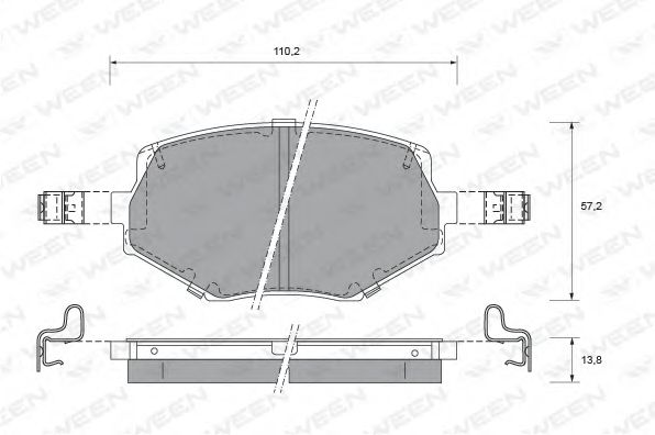 set placute frana,frana disc