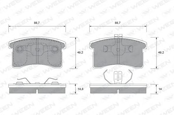 set placute frana,frana disc