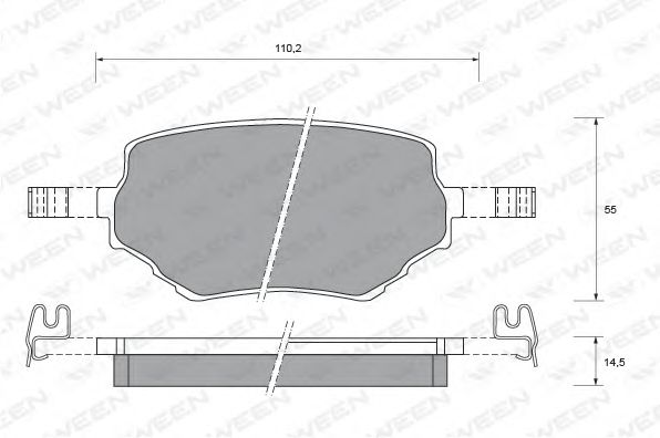 set placute frana,frana disc