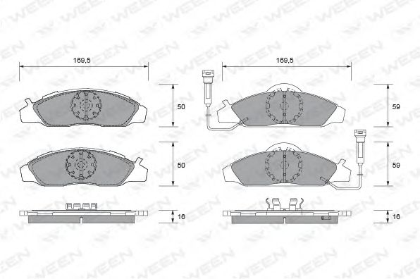 set placute frana,frana disc