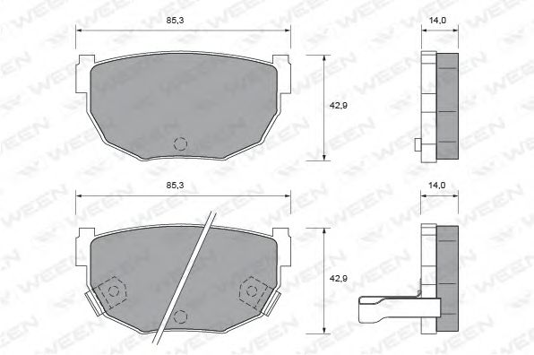 set placute frana,frana disc