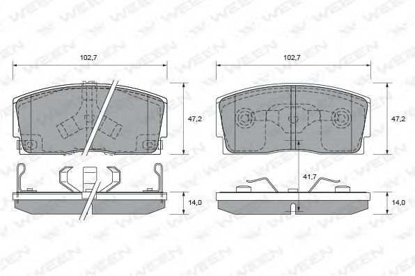 set placute frana,frana disc