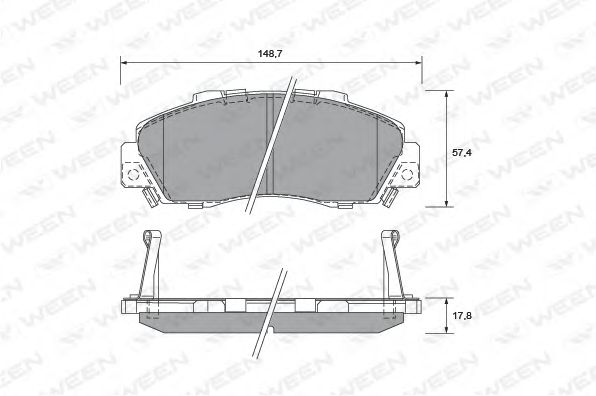 set placute frana,frana disc