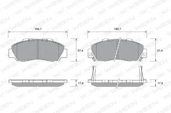 set placute frana,frana disc