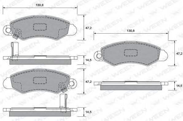 set placute frana,frana disc