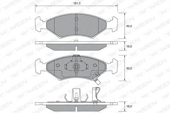 set placute frana,frana disc