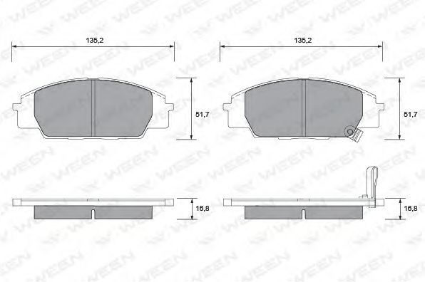 set placute frana,frana disc