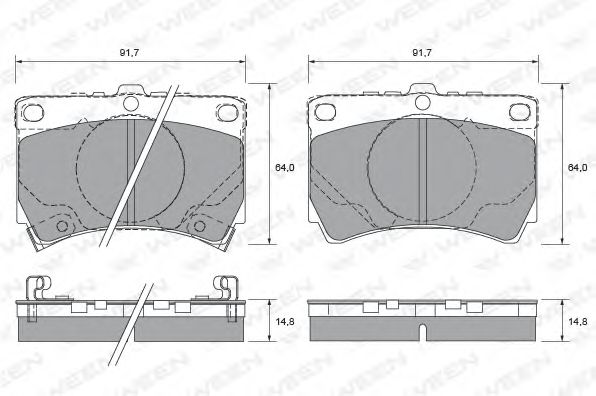 set placute frana,frana disc