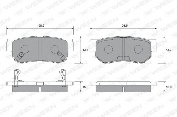 set placute frana,frana disc