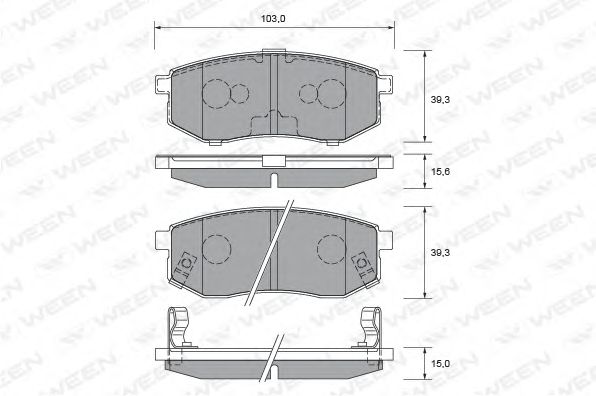 set placute frana,frana disc