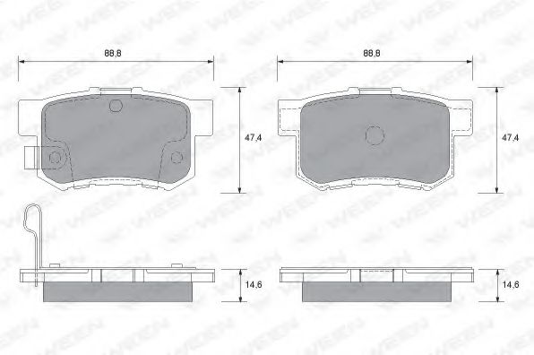 set placute frana,frana disc