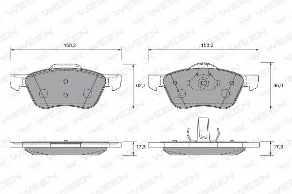 set placute frana,frana disc