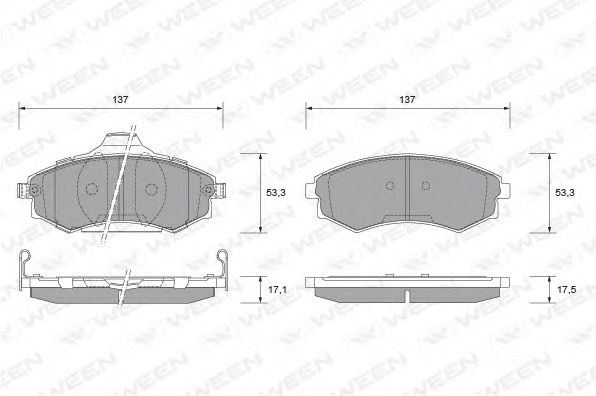 set placute frana,frana disc