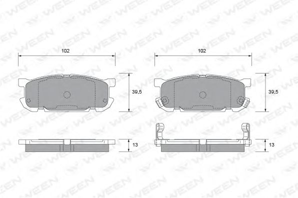 set placute frana,frana disc