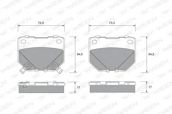 set placute frana,frana disc