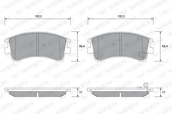 set placute frana,frana disc