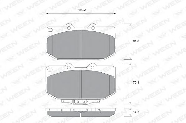 set placute frana,frana disc