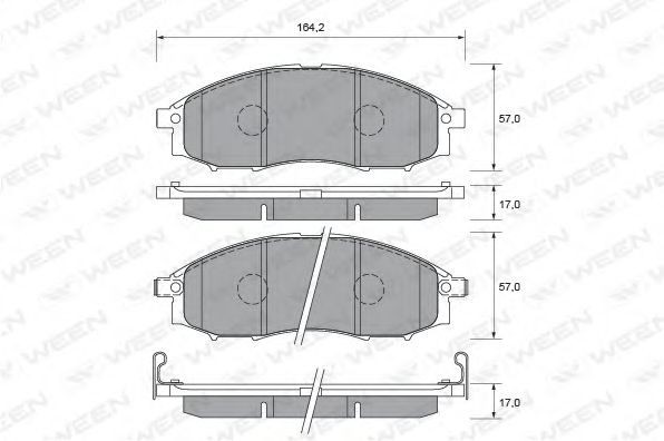 set placute frana,frana disc