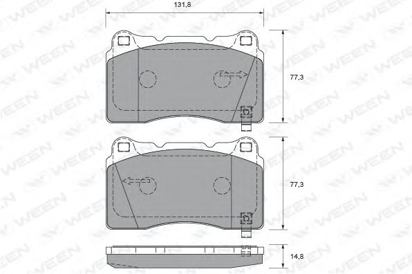 set placute frana,frana disc