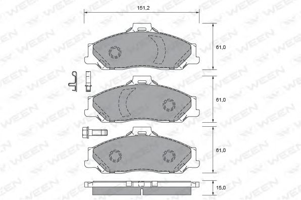 set placute frana,frana disc