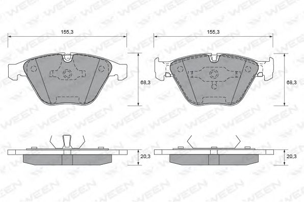 set placute frana,frana disc