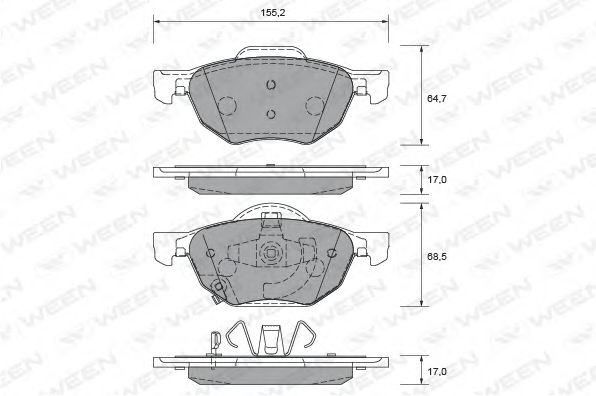 set placute frana,frana disc