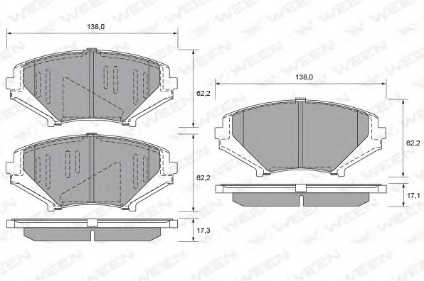 set placute frana,frana disc