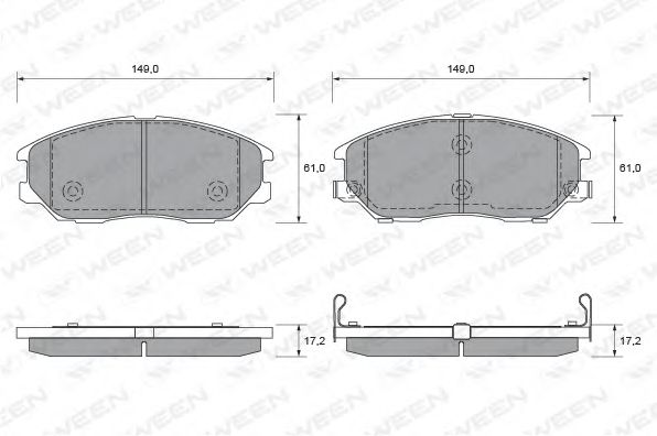 set placute frana,frana disc