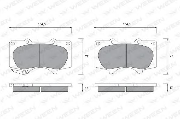 set placute frana,frana disc