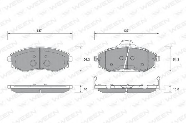 set placute frana,frana disc