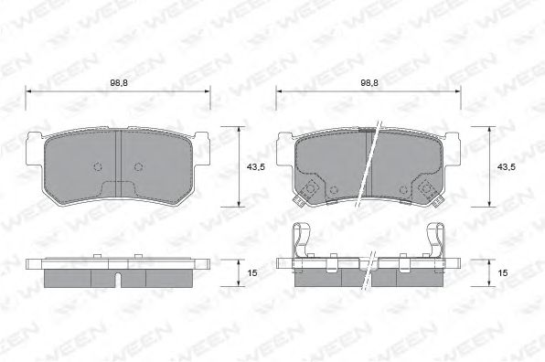 set placute frana,frana disc