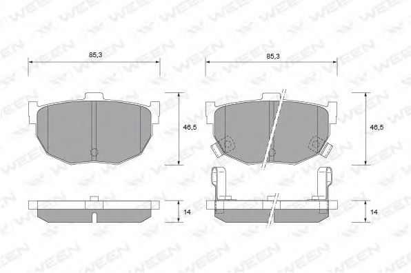 set placute frana,frana disc