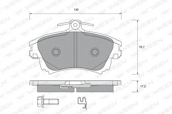 set placute frana,frana disc