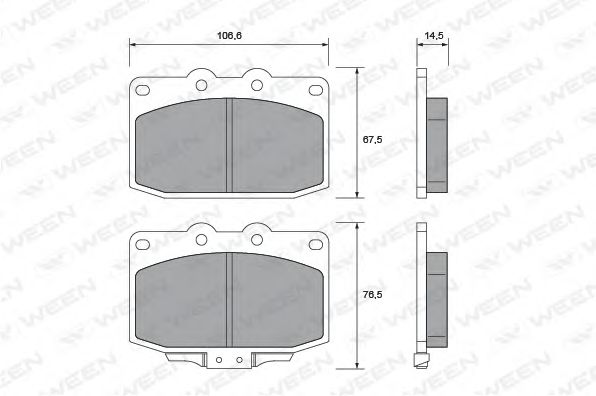 set placute frana,frana disc